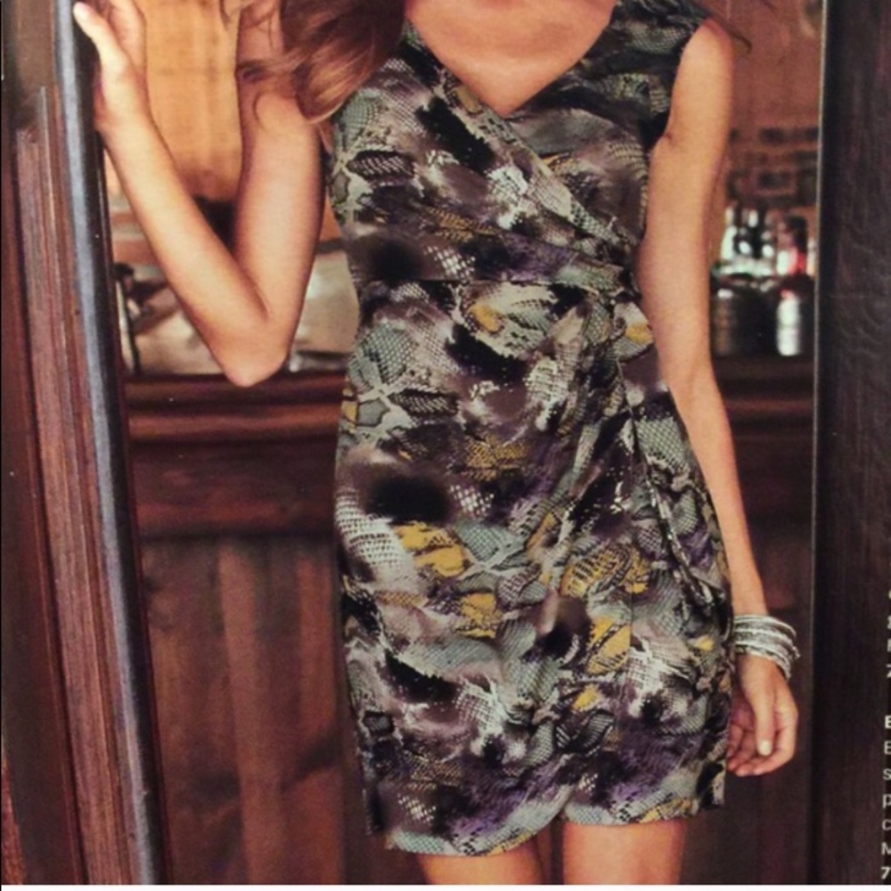 Snake Print Wrap-dress from Boston Proper